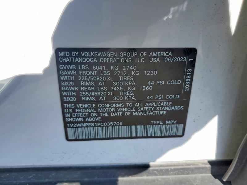 Продаж на аукціоні авто 2023 Volkswagen Id.4, vin: 1V2WNPE81PC035706, номер лоту: 49194886