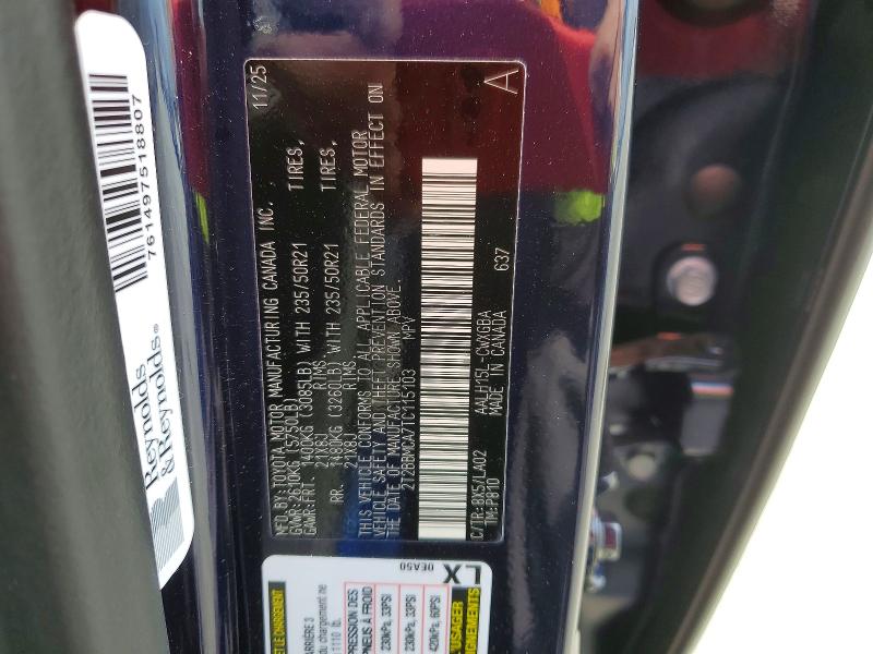 Продажа на аукционе авто 2026 Lexus Rx 350h, vin: 2T2BBMCA7TC115103, номер лота: 50321856
