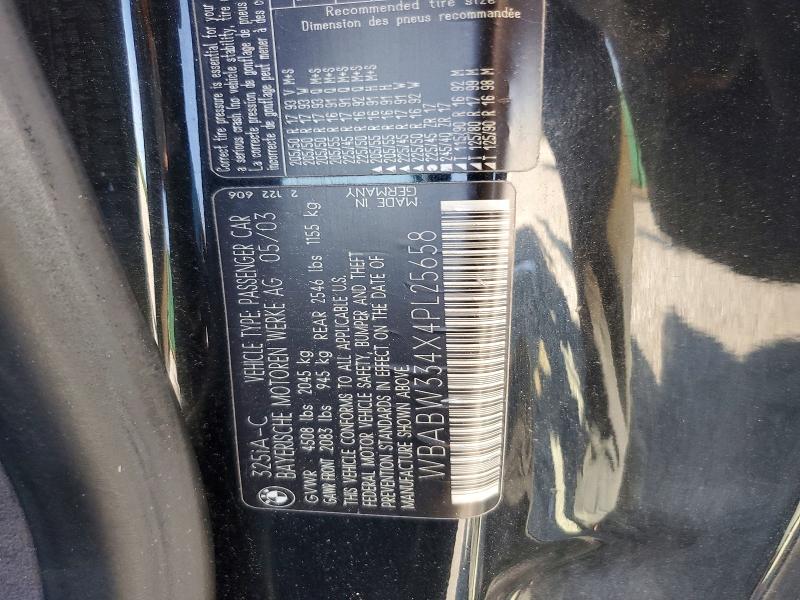 Продажа на аукционе авто 2004 Bmw 325, vin: WBABW334X4PL25658, номер лота: 51264446