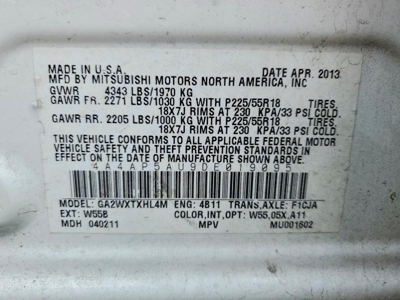 Aukcja sprzedaży 2013 Mitsubishi Outlander Sport, vin: 4A4AP5AU9DE019095, numer aukcji: 48020456