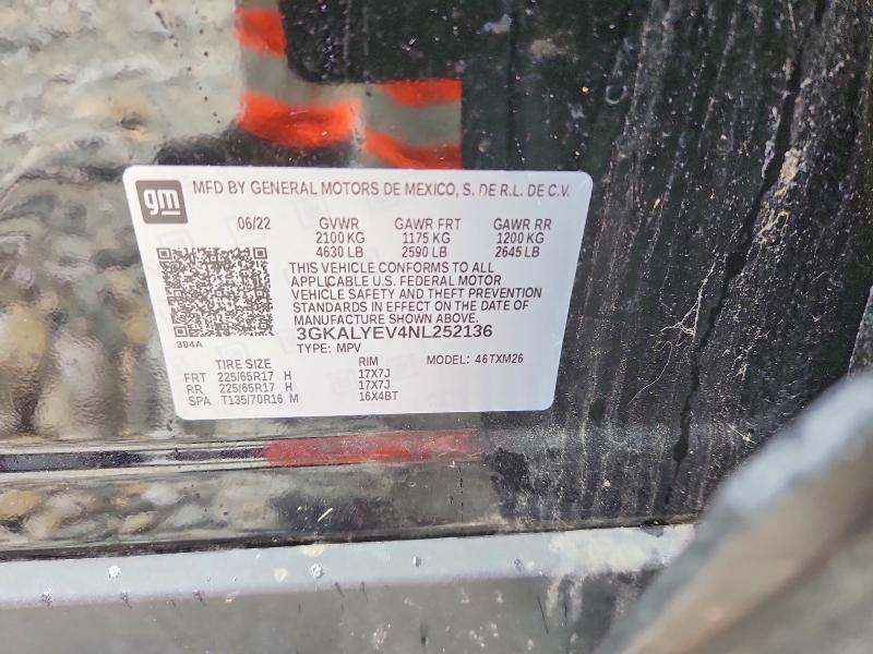 Aukcja sprzedaży 2022 Gmc Terrain, vin: 3GKALYEV4NL252136, numer aukcji: 51485566