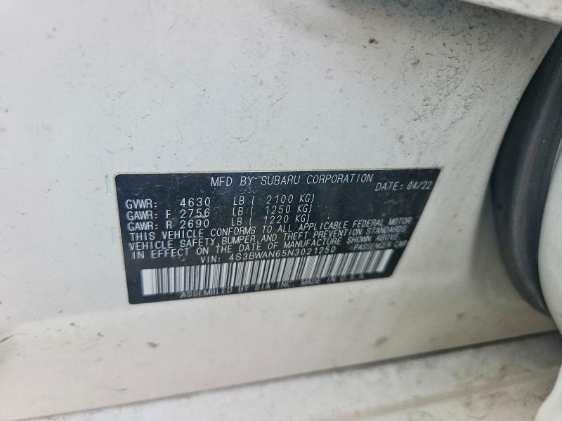 Продажа на аукционе авто 2022 Subaru Legacy, vin: 4S3BWAN65N3021250, номер лота: 49546736