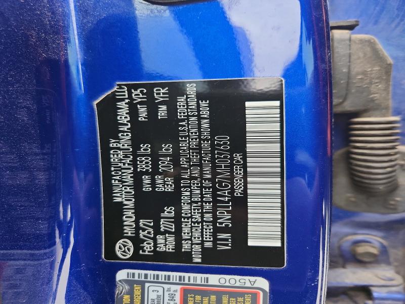 Продажа на аукционе авто 2021 Hyundai Elantra, vin: 5NPLL4AG7MH037630, номер лота: 51723136