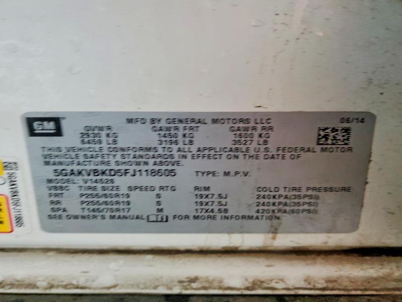 Aukcja sprzedaży 2015 Buick Enclave, vin: 5GAKVBKD5FJ118605, numer aukcji: 48771966