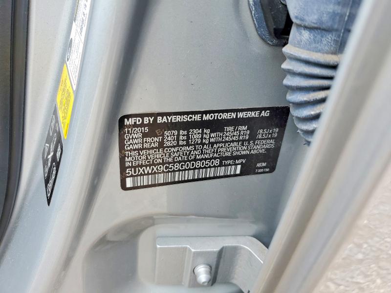 Продажа на аукционе авто 2016 Bmw X3, vin: 5UXWX9C58G0D80508, номер лота: 50799746