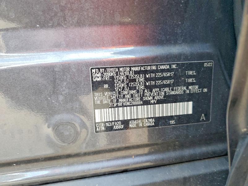 48949966 :رقم المزاد ، 2T3P1RFV0NC288884 vin ، 2022 Toyota Rav4 مزاد بيع