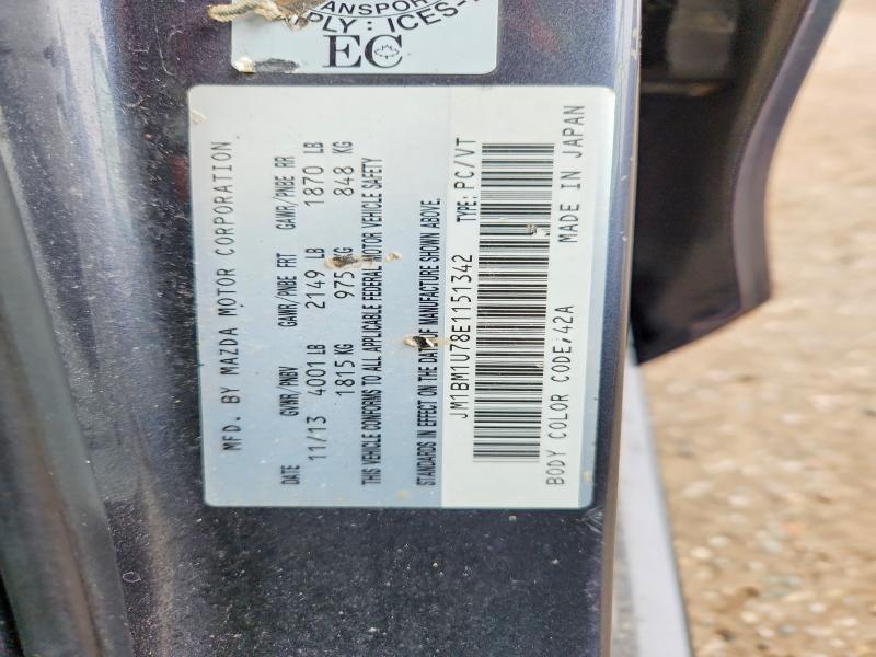 Aukcja sprzedaży 2014 Mazda 3, vin: JM1BM1U78E1151342, numer aukcji: 47970286