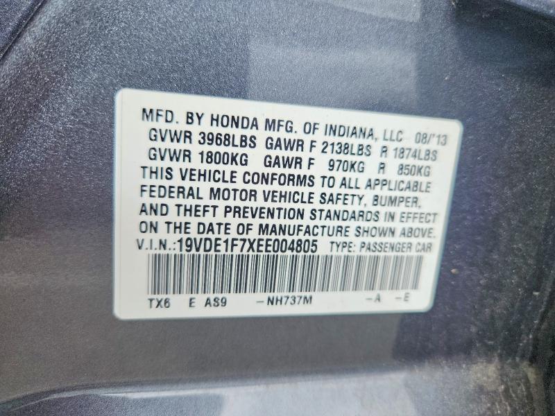 Продаж на аукціоні авто 2014 Acura Ilx, vin: 19VDE1F7XEE004805, номер лоту: 51324056