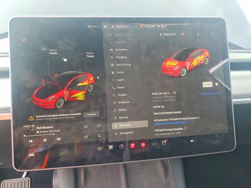 2022 Tesla Model 3 მანქანა იყიდება აუქციონზე, vin: 5YJ3E1EB8NF354985, აუქციონის ნომერი: 50340286
