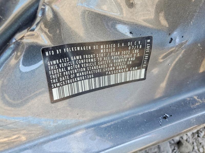 Aukcja sprzedaży 2019 Volkswagen Jetta, vin: 3VWC57BU5KM081386, numer aukcji: 49652886