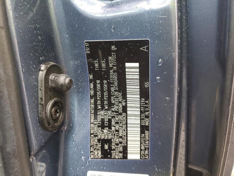 51821326 :رقم المزاد ، 5TDJZ3DC2HS162639 vin ، 2017 Toyota Sienna مزاد بيع