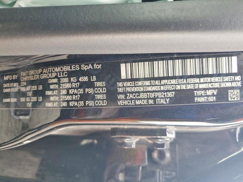 49927796 :رقم المزاد ، ZACCJBBT0FPB21367 vin ، 2015 Jeep Renegade مزاد بيع