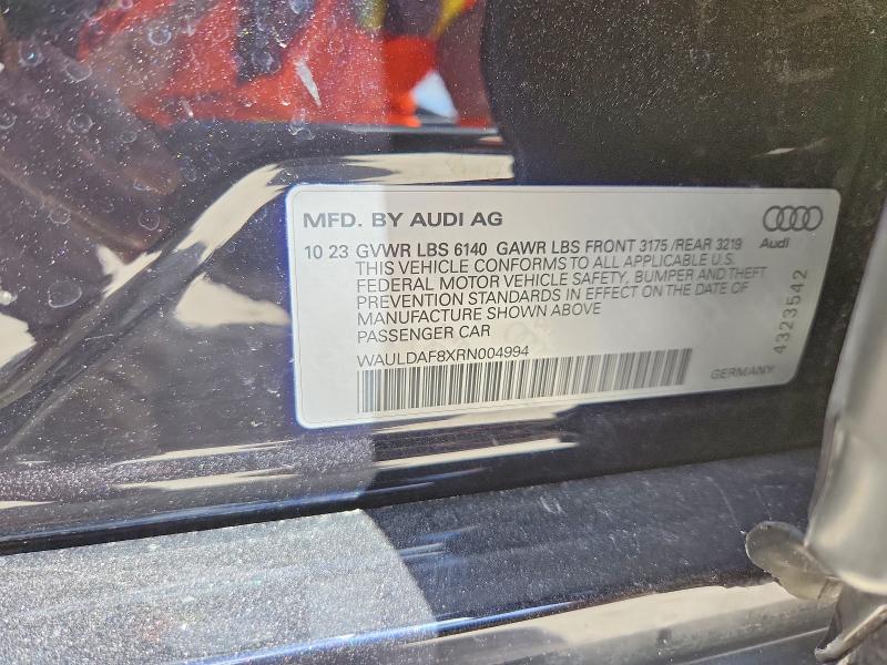 49714556 :رقم المزاد ، WAULDAF8XRN004994 vin ، 2024 Audi A8 مزاد بيع