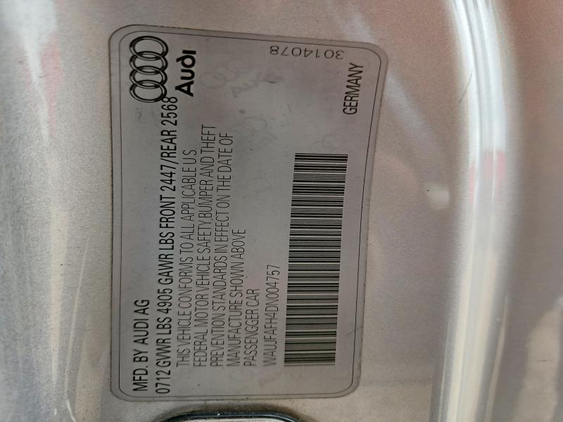 Продажа на аукционе авто 2013 Audi A5, vin: WAUJFAFH4DN004757, номер лота: 48911296