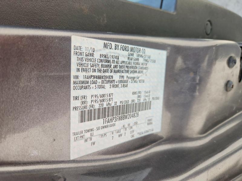 Aukcja sprzedaży 2011 Ford Focus, vin: 1FAHP3FN8BW204828, numer aukcji: 50953166