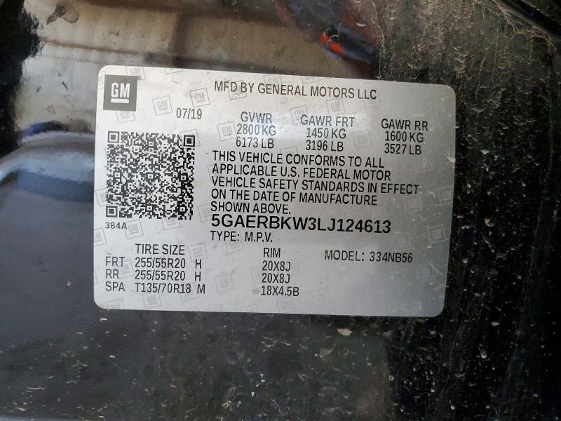Aukcja sprzedaży 2020 Buick Enclave, vin: 5GAERBKW3LJ124613, numer aukcji: 49866946