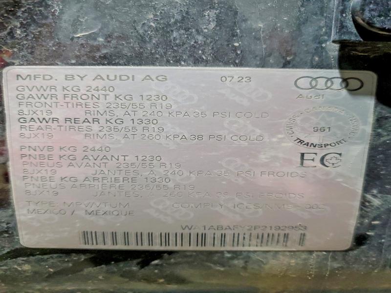 Продажа на аукционе авто 2023 Audi Q5, vin: WA1ABAFY2P2192953, номер лота: 48650406