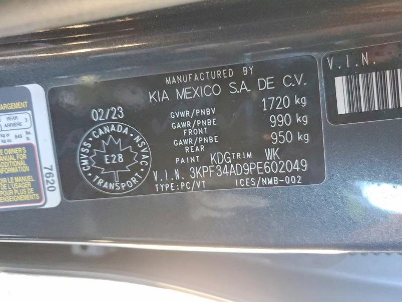 Продаж на аукціоні авто 2023 Kia Forte, vin: 3KPF34AD9PE602049, номер лоту: 46863176