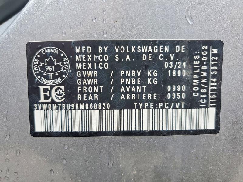 Продажа на аукционе авто 2024 Volkswagen Jetta, vin: 3VWGM7BU9RM068820, номер лота: 48048246
