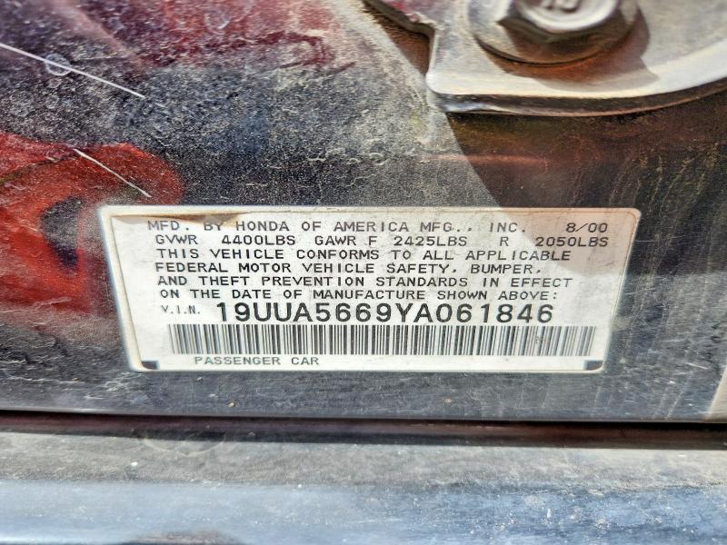 Продаж на аукціоні авто 2000 Acura 3.2tl, vin: 19UUA5669YA061846, номер лоту: 50458276