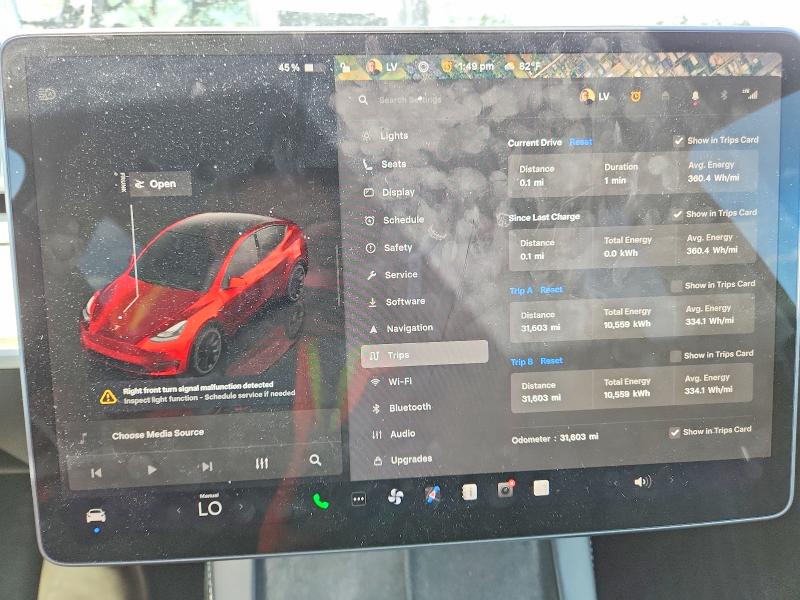 2022 Tesla Model Y მანქანა იყიდება აუქციონზე, vin: 7SAYGAEE6NF523964, აუქციონის ნომერი: 47186196