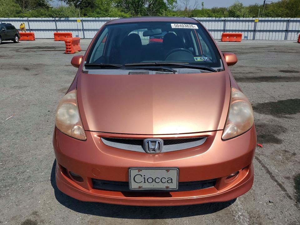 50403826 :رقم المزاد ، JHMGD37637S065291 vin ، 2007 Honda Fit مزاد بيع