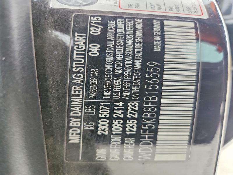 Auction sale of the 2015 Mercedes-benz E, vin: WDDHF5KB8FB156559, lot number: 51498886