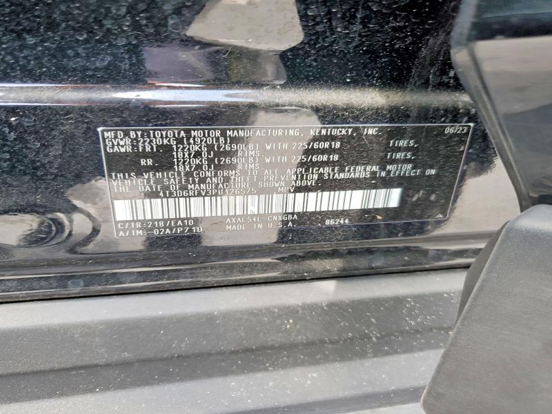 2023 Toyota Rav4 მანქანა იყიდება აუქციონზე, vin: 4T3D6RFV3PU126575, აუქციონის ნომერი: 51211096