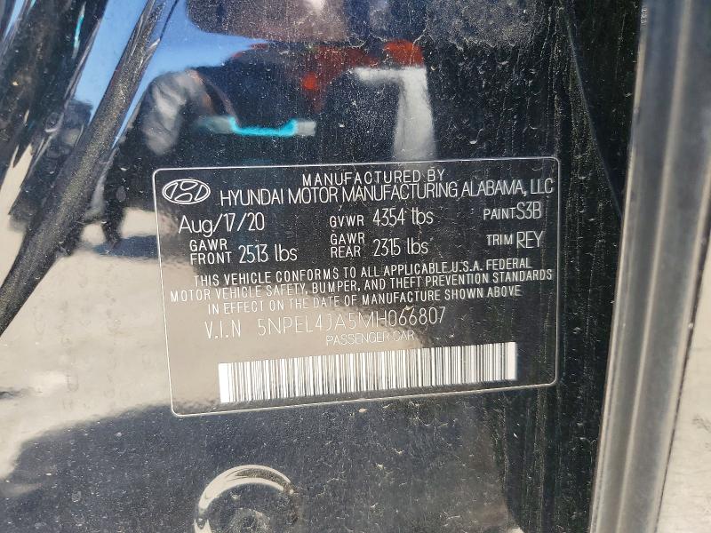 Продаж на аукціоні авто 2021 Hyundai Sonata, vin: 5NPEL4JA5MH066807, номер лоту: 48857236