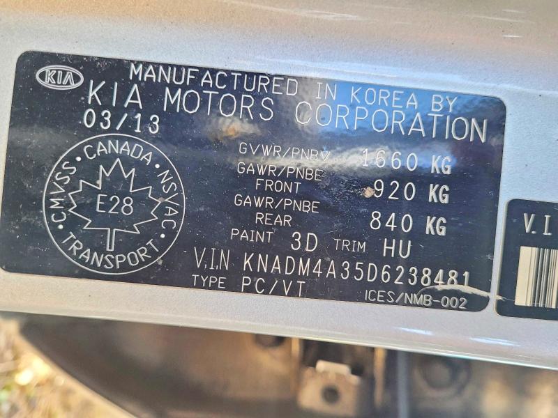 Продажа на аукционе авто 2013 Kia Rio, vin: KNADM4A35D6238481, номер лота: 50852016