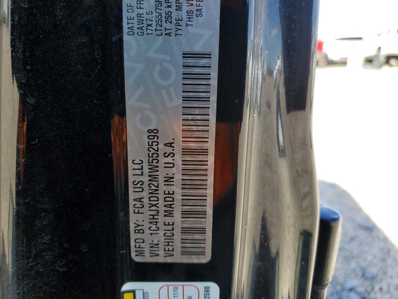 2021 Jeep Wrangler Unlimited მანქანა იყიდება აუქციონზე, vin: 1C4HJXDN2MW552598, აუქციონის ნომერი: 49560256