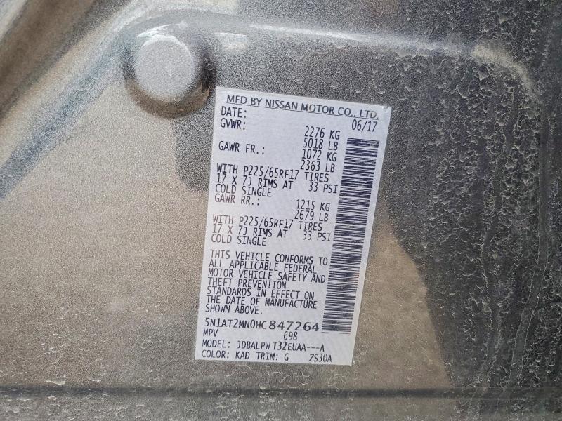 Продажа на аукционе авто 2017 Nissan Rogue, vin: 5N1AT2MN0HC847264, номер лота: 51833356