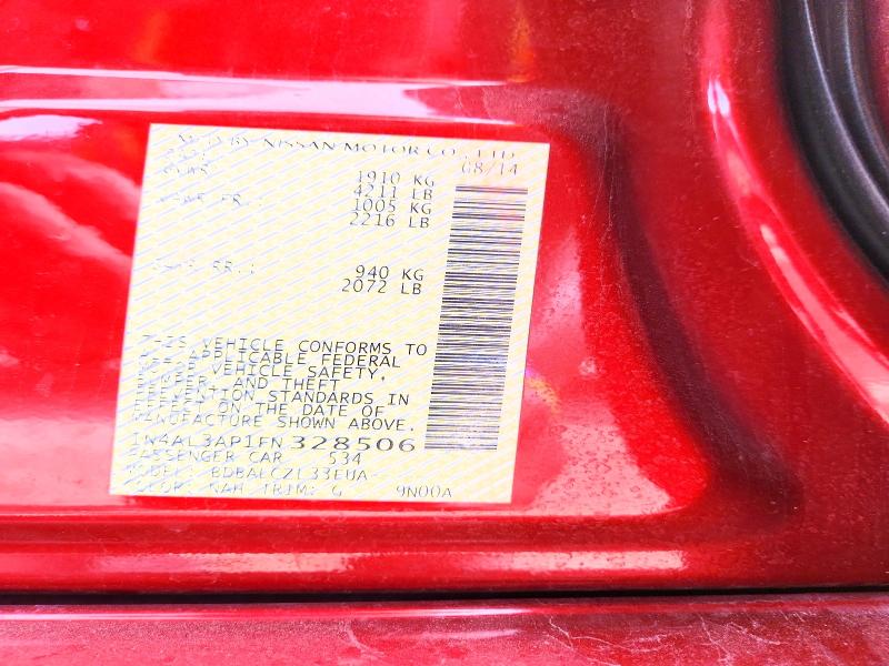 Aukcja sprzedaży 2015 Nissan Altima, vin: 1N4AL3AP1FN328506, numer aukcji: 50468556
