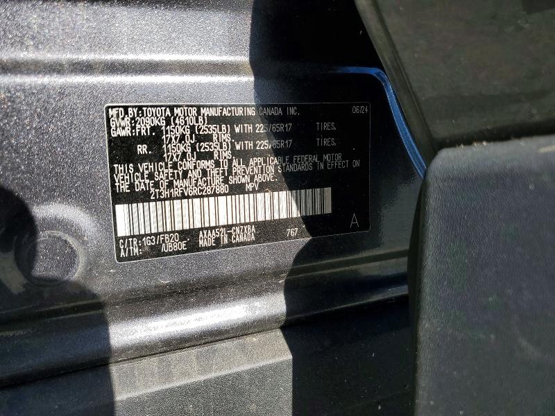 Aukcja sprzedaży 2024 Toyota Rav4, vin: 2T3H1RFV6RC287880, numer aukcji: 49503546