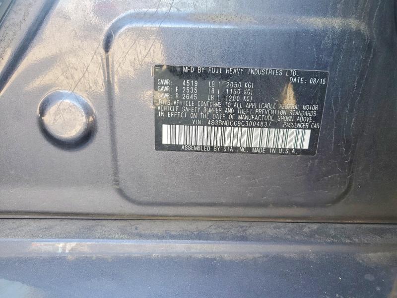 Aukcja sprzedaży 2016 Subaru Legacy, vin: 4S3BNBC69G3004837, numer aukcji: 51002176