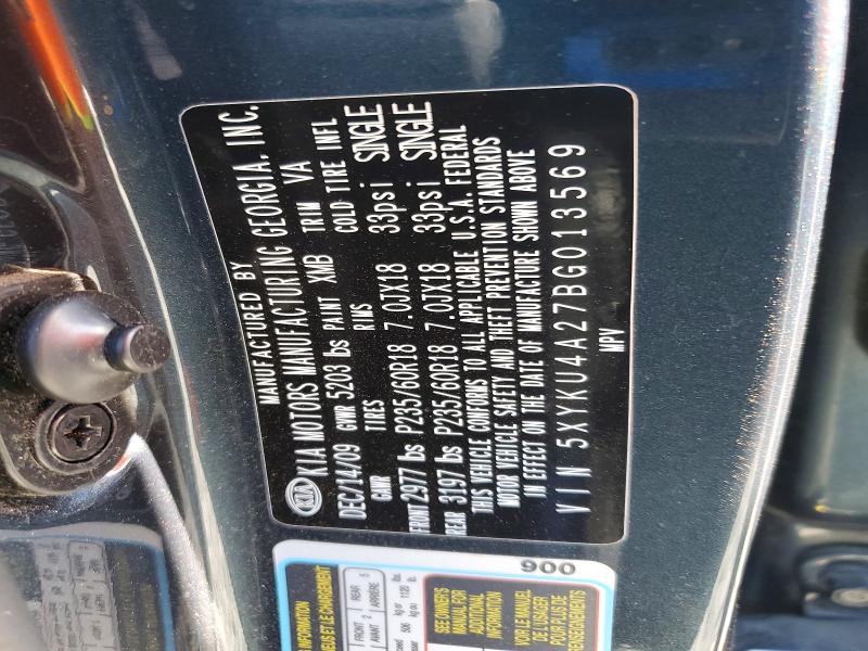 Продаж на аукціоні авто 2011 Kia Sorento, vin: 5XYKU4A27BG013569, номер лоту: 50606396