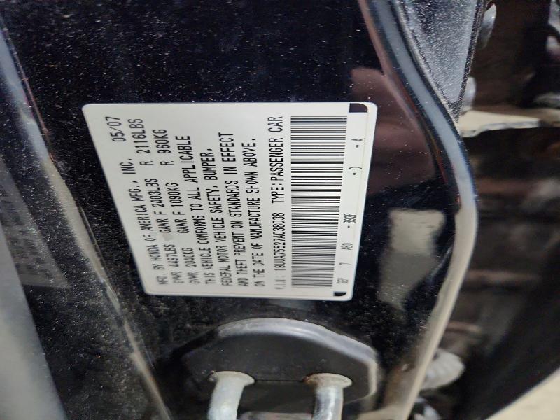 Aukcja sprzedaży 2007 Acura Tl, vin: 19UUA75527A038038, numer aukcji: 49174356