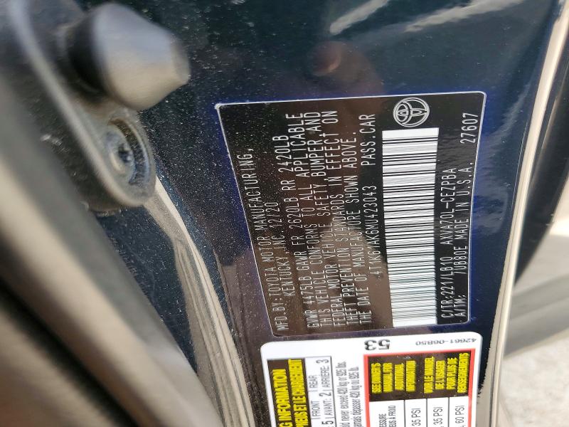 Aukcja sprzedaży 2021 Toyota Camry, vin: 4T1K61AK6MU423043, numer aukcji: 50646896