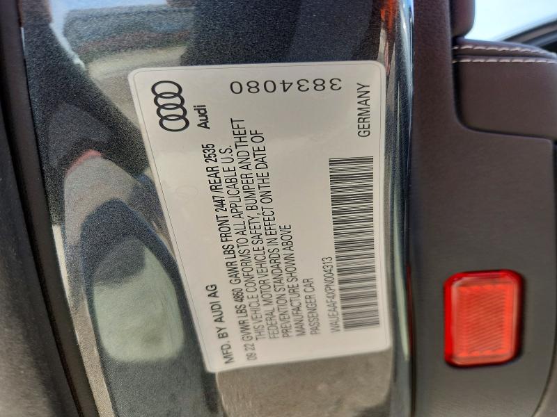 51179456 :رقم المزاد ، WAUEAAF4XPN004313 vin ، 2023 Audi A4 مزاد بيع