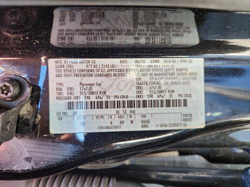 Aukcja sprzedaży 2014 Ford Focus, vin: 1FADP3N24EL362756, numer aukcji: 48510046