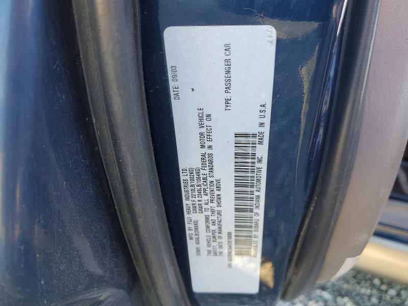 49572166 :رقم المزاد ، 4S3BH675447616836 vin ، 2004 Subaru Legacy مزاد بيع