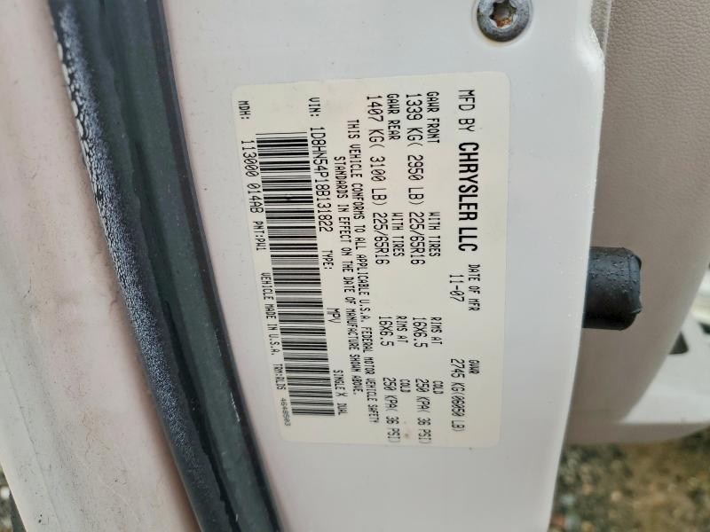 50361506 :رقم المزاد ، 1D8HN54P18B131822 vin ، 2008 Dodge Grand Caravan مزاد بيع