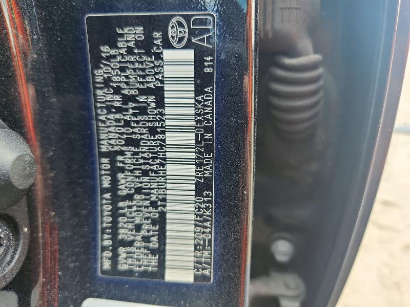 51867336 :رقم المزاد ، 2T1BURHE7HC781523 vin ، 2017 Toyota Corolla مزاد بيع