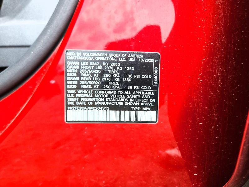 Aukcja sprzedaży 2021 Volkswagen Atlas Cross Sport, vin: 1V2TE2CA7MC204313, numer aukcji: 50170076