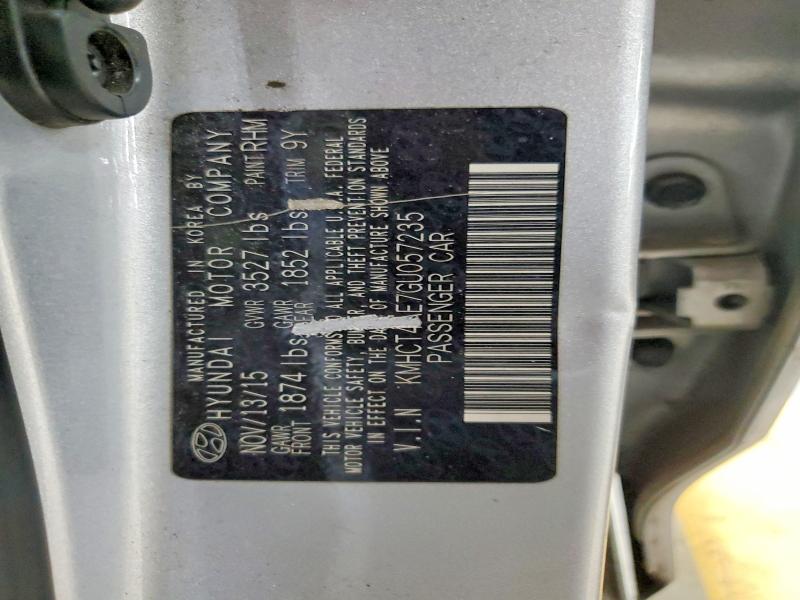 50953576 :رقم المزاد ، KMHCT4AE7GU057235 vin ، 2016 Hyundai Accent مزاد بيع