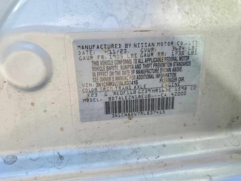 47957256 :رقم المزاد ، 3N1CN8DV7RL837415 vin ، 2024 Nissan Versa مزاد بيع