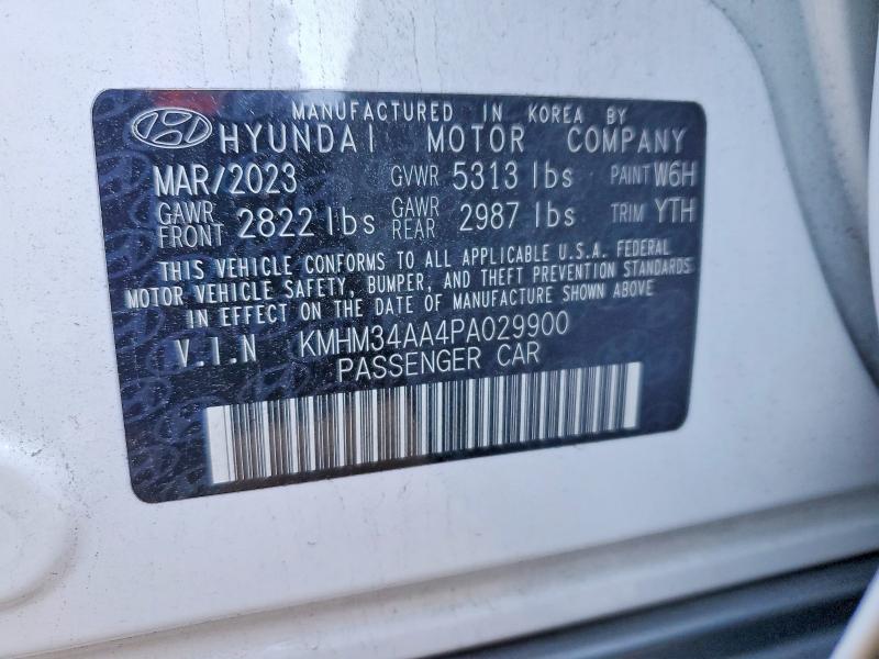 Продаж на аукціоні авто 2023 Hyundai Ioniq 6, vin: KMHM34AA4PA029900, номер лоту: 49800766