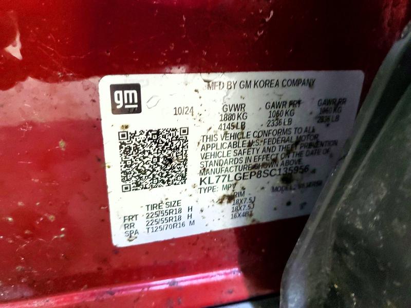 51025326 :رقم المزاد ، KL77LGEP8SC135956 vin ، 2025 Chevrolet Trax مزاد بيع