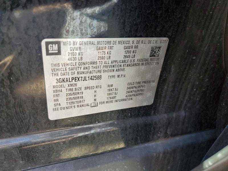 Aukcja sprzedaży 2018 Gmc Terrain, vin: 3GKALPEX7JL142588, numer aukcji: 50076486