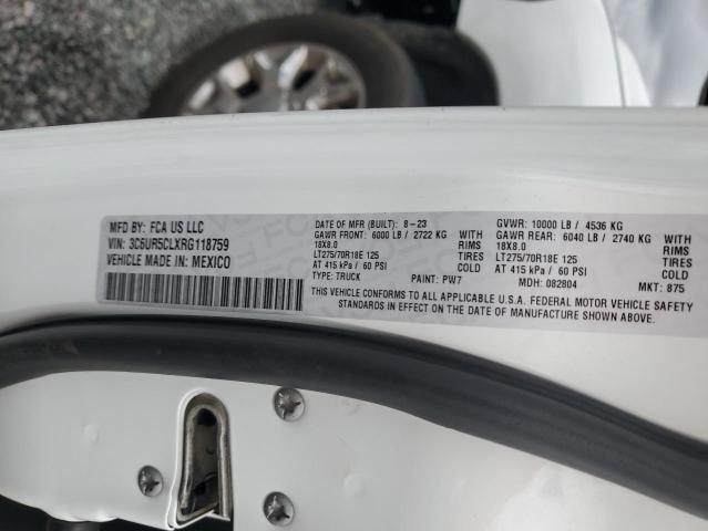 48951876 :رقم المزاد ، 3C6UR5CLXRG118759 vin ، 2024 Ram 2500 مزاد بيع